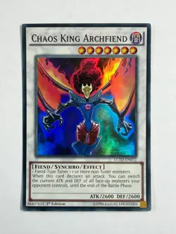 Chaos King Archfiend LC5D-EN072 Super Rare 1st Edition YuGiOh Card NM - Image 1