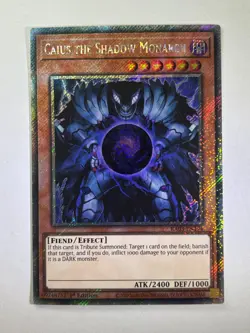 Caius the Shadow Monarch RA03-EN194 Platinum Secret Rare 1st Ed YuGiOh Card NM - Image 1