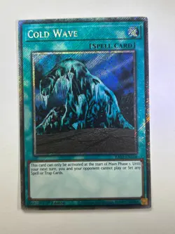 Cold Wave RA03-EN104 Platinum Secret Rare 1st Edition YuGiOh Card NM - Image 1