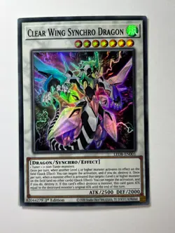 Clear Wing Synchro Dragon LED8-EN001 Super Rare 1st Edition YuGiOh Card NM - Image 1