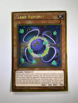 Clear Kuriboh MVP1-ENG47 Gold Rare 1st Edition YuGiOh Card NM - Image 1