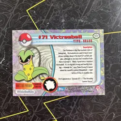 #71 VICTREEBELL Blue Logo Pokemon Topps TV Animation Edition Card 1999 - Image 2
