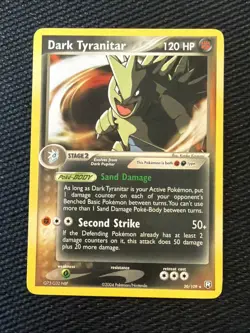 Pokemon Dark Tyranitar 20/109 EX Team Rocket Returns Rare 2004 LP/NM - Image 1
