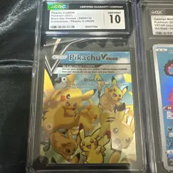 Lot of 3 Graded CGC Pokemon Cards GM 10s Pikachu , Galrian Moltres, Trevanant - Image 2