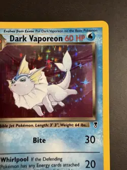 Pokemon TCG Dark Vaporeon Holo Rare Card Legendary Collection 9/110 - Image 3