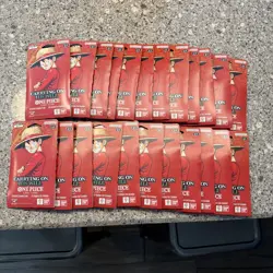 One Piece Carrying On His Will OP-13 English Version Blister Packs Lot of 23 - Image 1