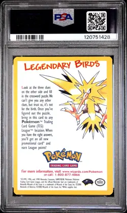 Legendary Birds 2000 Pokemon Insert Cards PSA 10 - Image 2