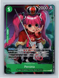 Perona (Illustration Box Vol.4) Foil OP09-034 One Piece Promotion Cards R NM - Image 1