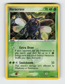 Heracross 7/101 Reverse Holo Rare Hidden Legends Pokemon 2004 Lightly Played - Image 1