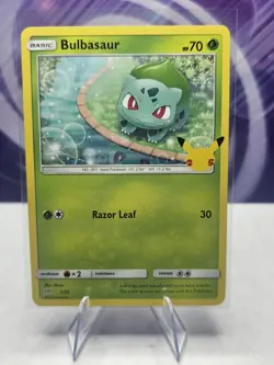 POKEMON TCG: BULBASAUR 1/25 NON HOLO MCDONALDS 25TH ANNIVERSARY CARD - Image 1