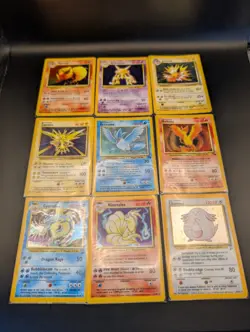 Nintendo Pokemon TCG Base Set Holo Lot of 9 Base, fossil, Jungle LP-MP - Image 1