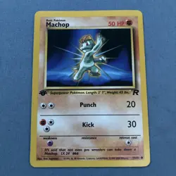 Pokemon TCG Machop 59/82 Team Rocket Regular First Edition Vintage Rare - Image 1