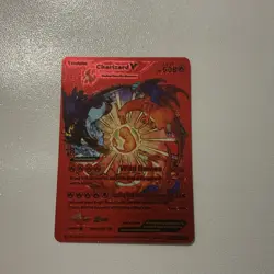 Pokemon CHARIZARD V Red Foil Fan Art Display Card, HP 508 NM - Image 1