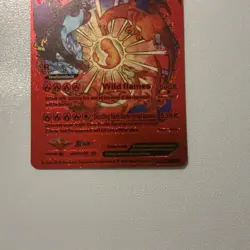 Pokemon CHARIZARD V Red Foil Fan Art Display Card, HP 508 NM - Image 2