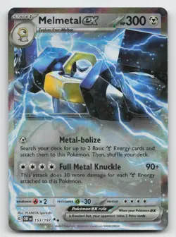 Melmetal ex - 153/197 - Pokemon Obsidian Flames 2023 - Double Rare Card NM - Image 1