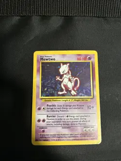 Pokemon Mewtwo Base Set Holo Rare Card 10/102 - Image 1