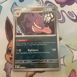 Pokemon Gengar TCG Reverse Holo Uncommon Card 057/091 Paldean Fates - Image 1
