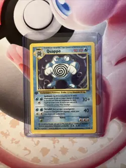 Base Set 1st Edition Holo Poliwrath Pokemon 13/102 German Quappo HP - Image 3
