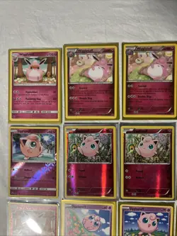 Pokemon TCG XY Jigglypuff 65/124 Wigglytuff 66/124 Reverse Holo 20 Card Lot - Image 2