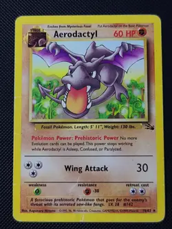 Aerodactyl 16/62 | Fossil Unlimited | Pokemon Rare | DMG/CREASED - Image 1