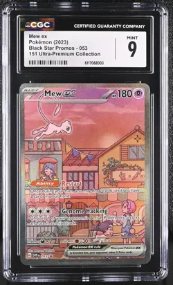 Mew EX 053 151 Ultra-premium Collection Pokemon Card CGC 9 Mint Black Star Promo - Image 1