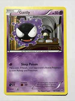 Gastly 58/162 Breakthrough Regular Pokemon Card TCG - Image 1