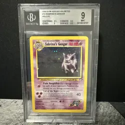 Sabrina's Gengar #14 Pokemon Gym Heroes Unlimited BGS 9 - Image 1