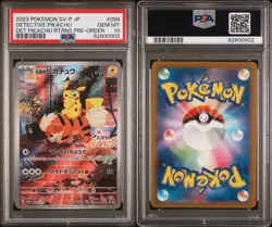 2023 POKEMON JAPANESE SV-P PROMO DETECTIVE PIKACHU #098 PSA 10 - Image 3