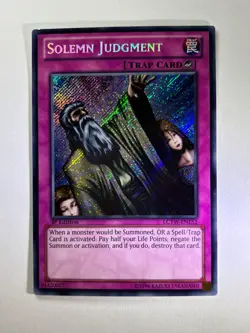 Solemn Judgement LCYW-EN152 Secret Rare 1st Edition YuGiOh Card NM - Image 1