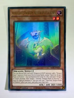 Spectral, Dragon Ruler Of Flickers ALIN-EN018 Ultra Rare 1st Ed YuGiOh Card NM - Image 1