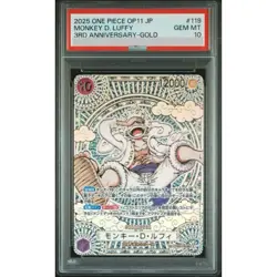 One Piece Card PSA 10 Monkey D. Luffy (parallel) (gold parallel gold cf5728744d - Image 1