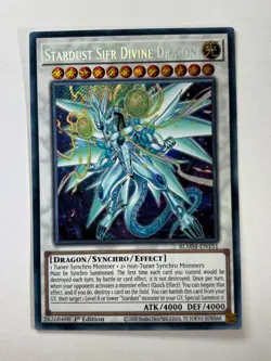 Stardust Sifr Divine Dragon BLMM-EN151 Secret Rare 1st Edition YuGiOh Card NM - Image 1