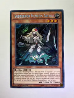 Subterror Nemesis Archer INOV-EN082 Secret Rare 1st Edition YuGiOh Card NM - Image 1