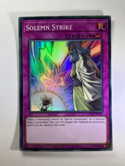 Solemn Strike COTD-ENSE2 Super Rare Limited Edition YuGiOh Card NM - Image 1