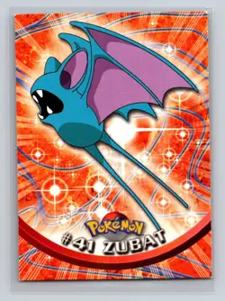 Zubat 1999 Topps Pokemon TV Card #41 NM - LP - Image 1