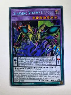 Starving Venemy Dragon BROL-EN034 Secret Rare 1st Edition YuGiOh Card NM - Image 1