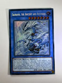 Sauravis, the Ancient and Ascended RA02-EN019 Secret Rare 1st Ed YuGiOh Card NM - Image 1