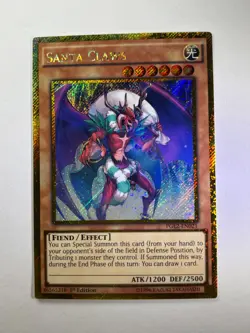 Santa Claws PGL2-EN021 Gold Secret Rare 1st Edition YuGiOh Card NM - Image 1