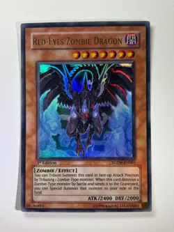 Red-Eyes Zombie Dragon Ultra Rare SDZW-EN001 1st Edition YuGiOh Card LP - Image 1