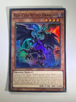 Red-Eyes Retro Dragon BOSH-EN095 Super Rare UNL Edition YuGiOh Card NM - Image 1