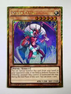 Santa Claws PGL2-EN021 Gold Secret 1st Edition YuGiOh Card NM - Image 1
