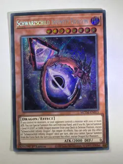 Schwarzchild Infinity Dragon MZTM-EN013 Secret Rare 1st Edition YuGiOh Card NM - Image 1