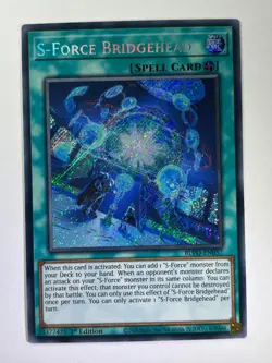 S-Force Bridgehead BLVO-EN057 Secret Rare 1st Edition YuGiOh Card - Image 1