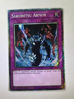 Sakuretsu Armor RA03-EN130 Platinum Secret Rare 1st Edition YuGiOh Card NM - Image 1