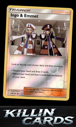Reverse Holofoil Ingo & Emmet 144/181 Pokemon Uncommon SM - Team Up Card NM - Image 1