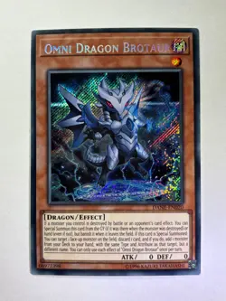 Omni Dragon Brotaur DANE-EN020 Secret Rare 1st Edition YuGiOh Card NM - Image 1