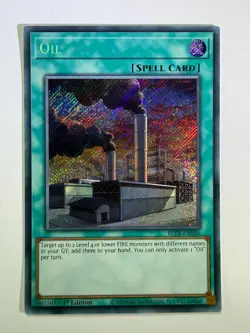 Oil BLTR-EN026 Secret Rare 1st Edition YuGiOh Card NM - Image 1