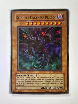 Red-Eyes Darkness Dragon SD1-EN001 Ultra Rare 1st Edition YuGiOh Card LP - Image 1