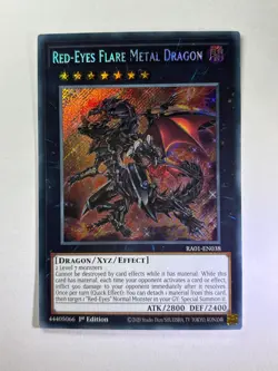 Red-Eyes Flare Metal Dragon RA01-EN038 Secret Rare 1st Edition YuGiOh Card NM - Image 1