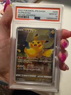 2022 Pokemon JPN SWSH Fa Pikachu Vstar Universe 205 PSA 10 - Image 1